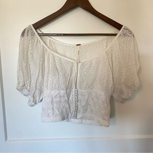Free People white sheer top